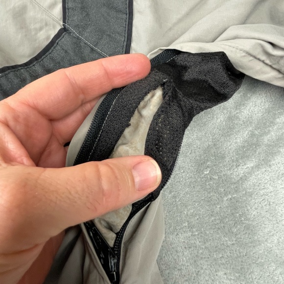 ARMY Windbreaker Jacket Full Zip Men’s M / L Long gray •broken Zipper Pull• - Picture 6 of 15